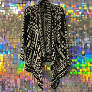 Geometric print cardigan